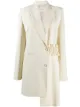 Image 1 of Off-White logo-print asymmetric coat