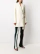 Off-White logo-print asymmetric coat