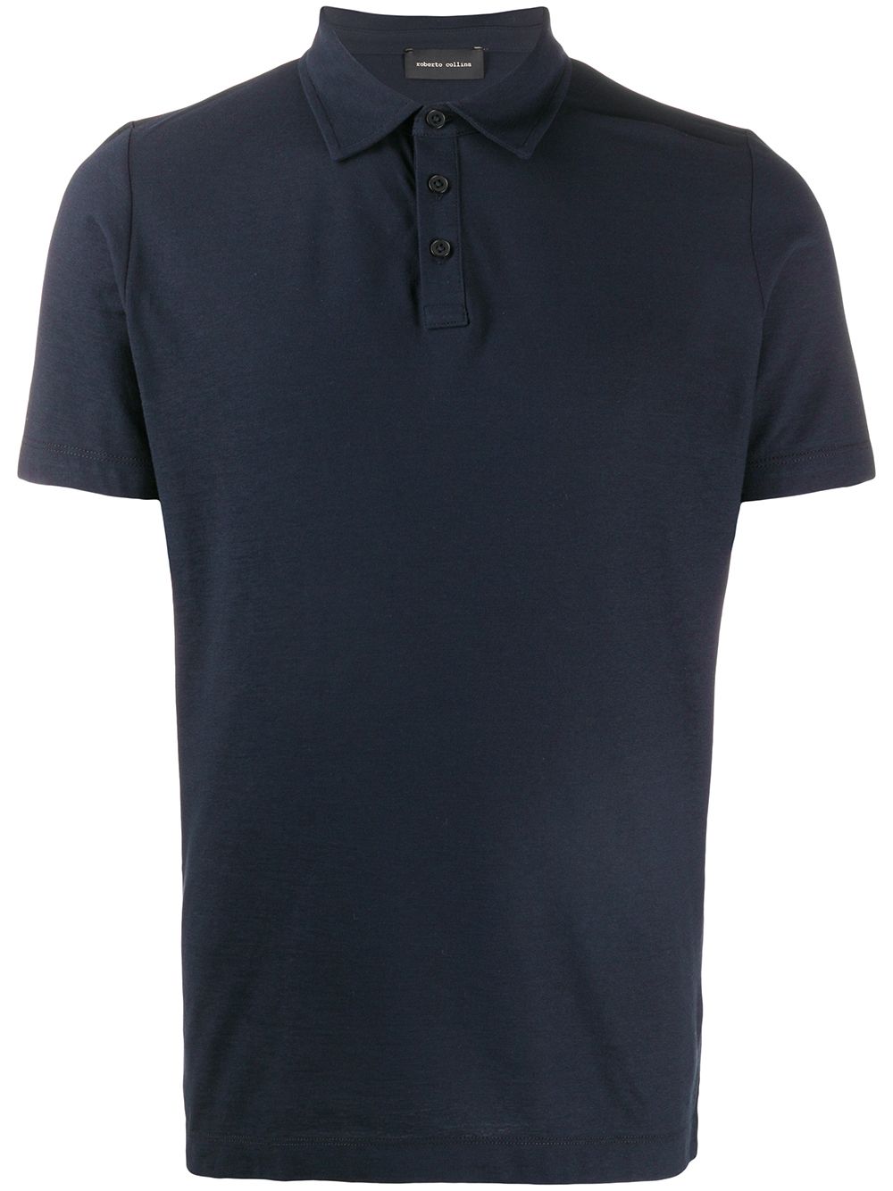 Roberto Collina Short Sleeved Polo Shirt In Blue