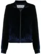 Image 1 of Off-White logo-embroidered velour track jacket