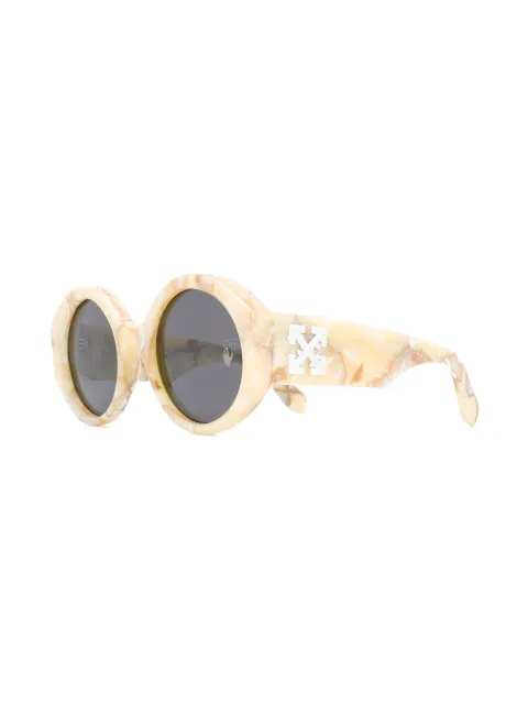 Off-White Occhiali Da Sole Tondi Con Effetto Marmo - Farfetch
