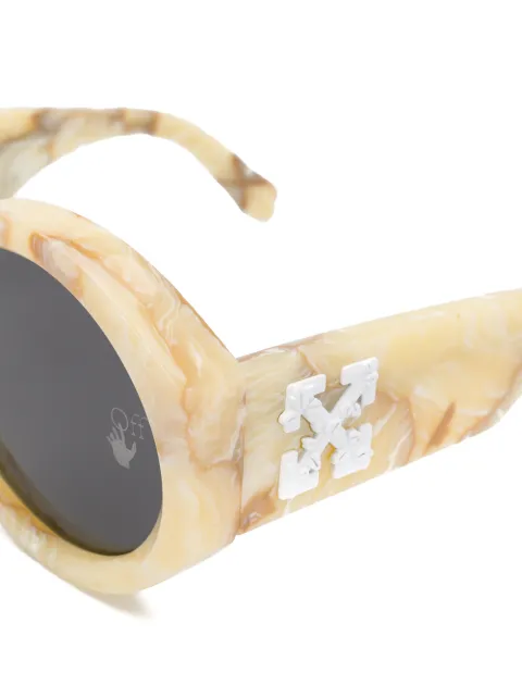 Off-White Occhiali Da Sole Tondi Con Effetto Marmo - Farfetch