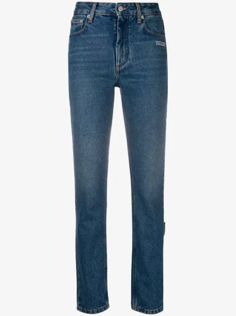 Off-White jeans rectos con logo bordado