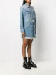 Off-White frayed Industrial belted denim dress