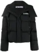 Image 1 of Off-White logo-patch short puffer jacket