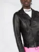 Off-White off-centre zip biker jacket