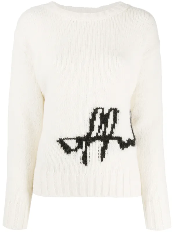 off white crew neck jumper