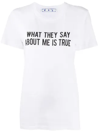 Off White Quote Print T shirt Farfetch