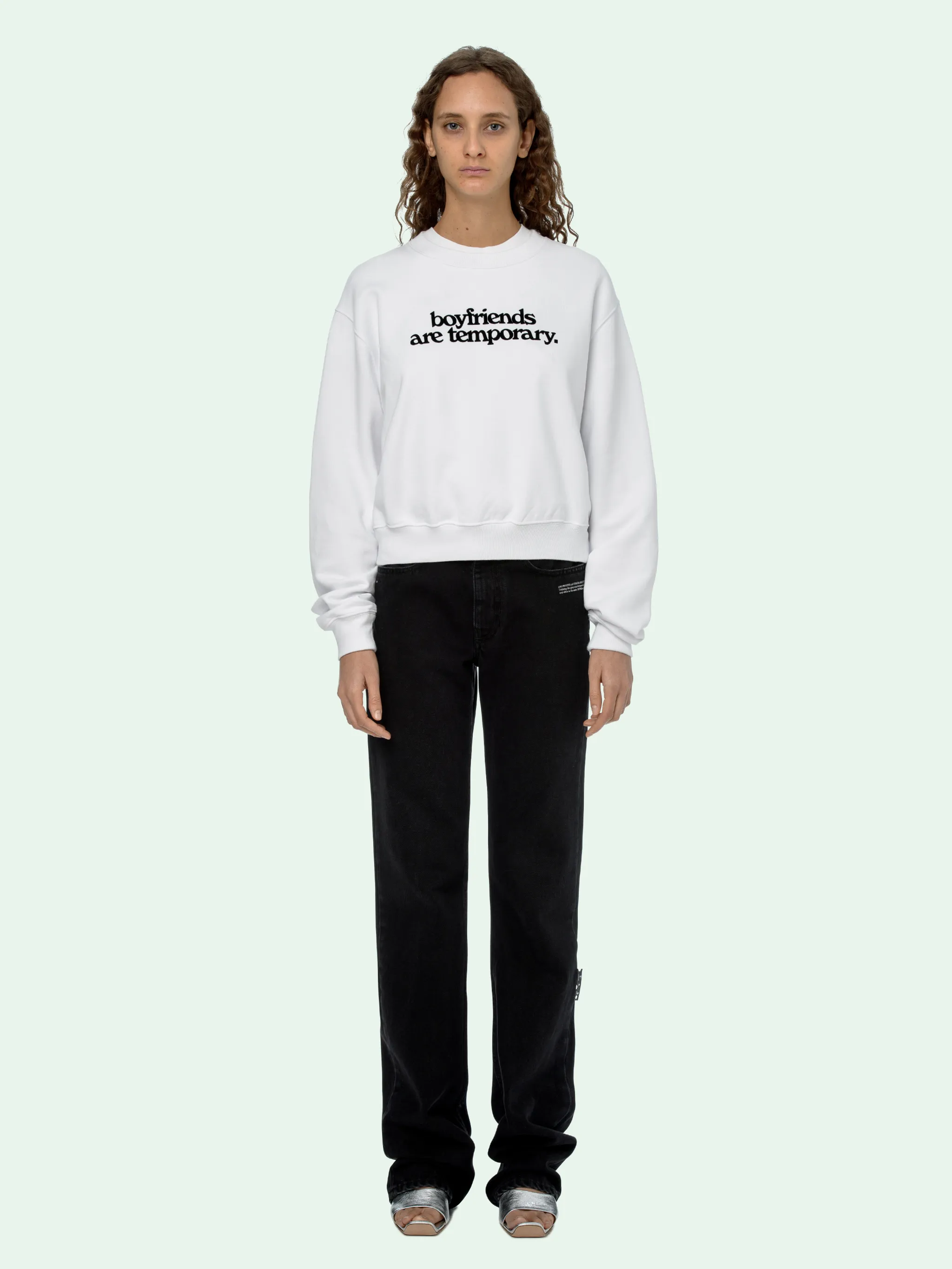 BOYFRIENDS CROP SWEATSHIRT | Off-White 