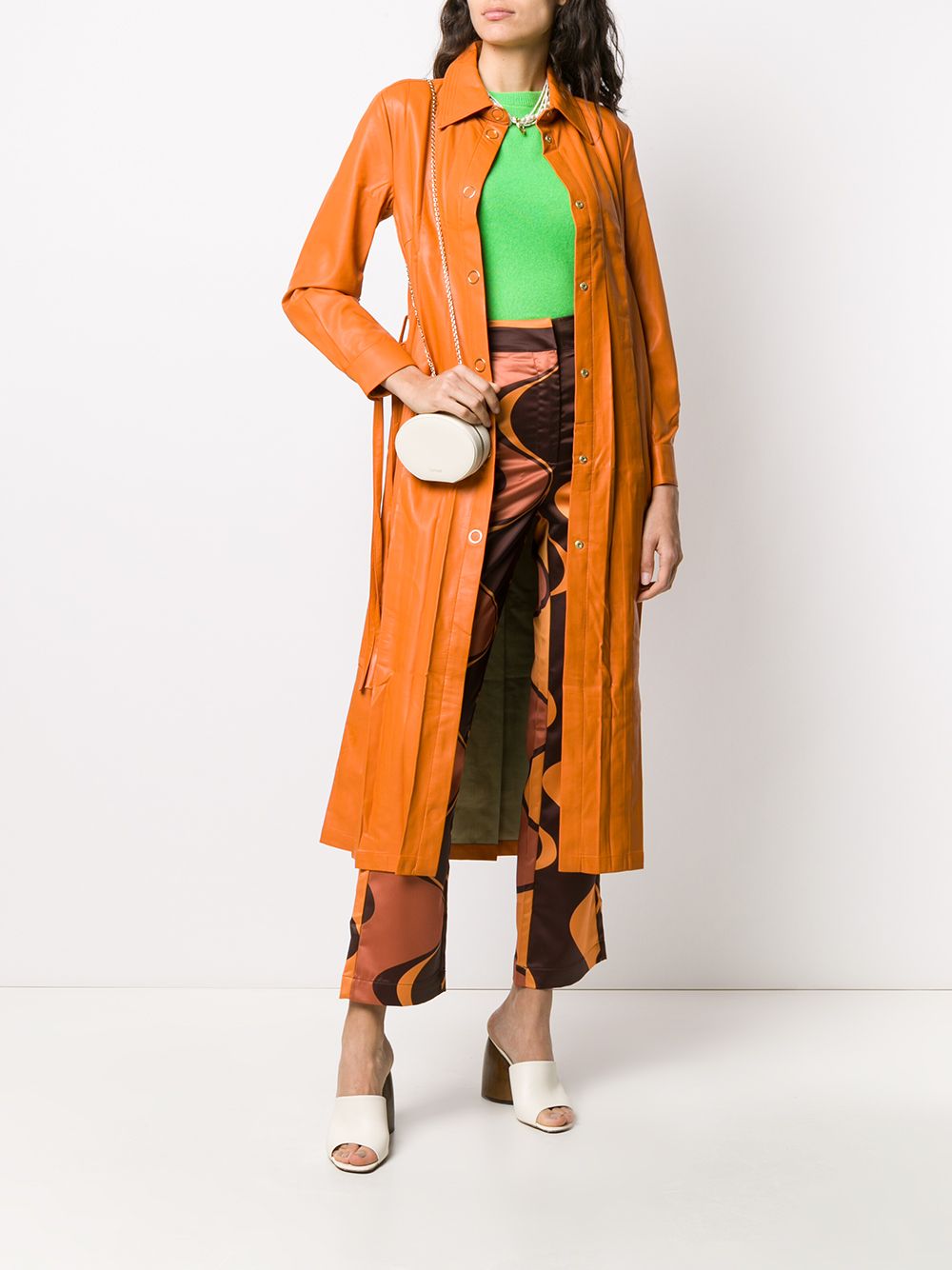 фото House of sunny faux leather trench coat