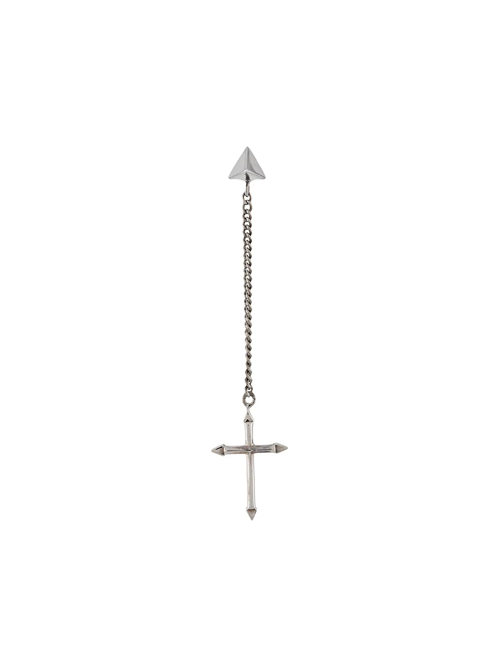 

Northskull cross drop earring - Silver