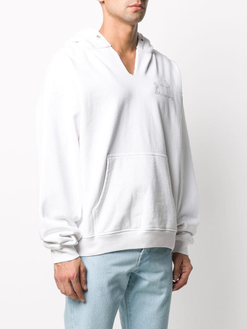 Shop Enfants Riches Deprimes Logo Print Hoodie In White