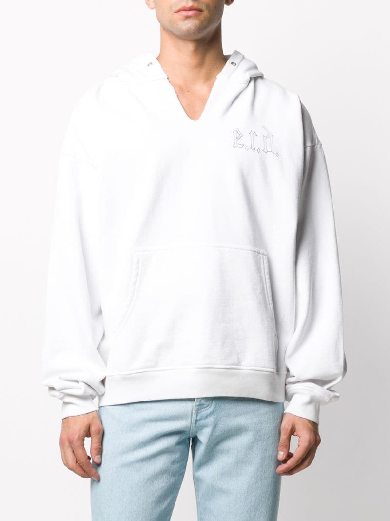 Shop Enfants Riches Deprimes Logo Print Hoodie In White