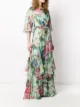 Dolce & Gabbana floral print draped neck dress