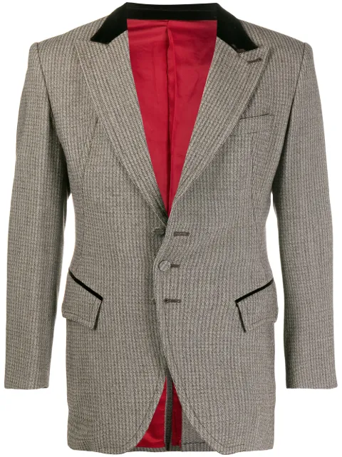 Jean Paul Gaultier Pre-Owned blazer con ribetes de terciopelo 2000