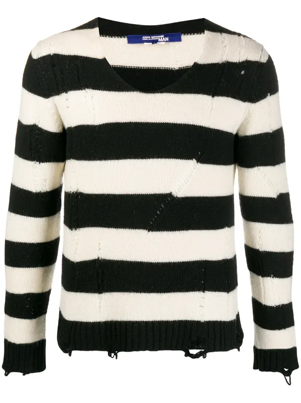 white striped jumper