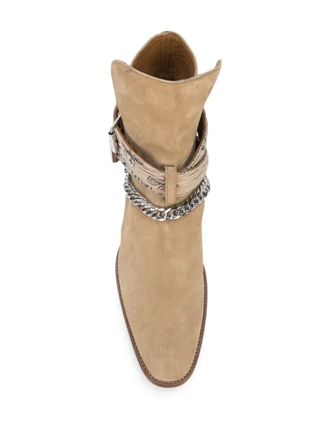 AMIRI Tonal Bandana Buckle Boots - Farfetch