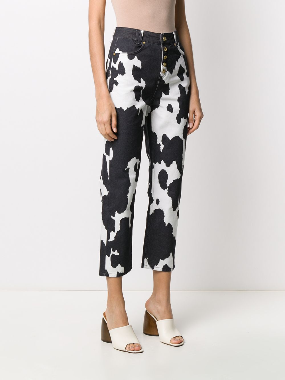 фото House of sunny cow print cropped jeans