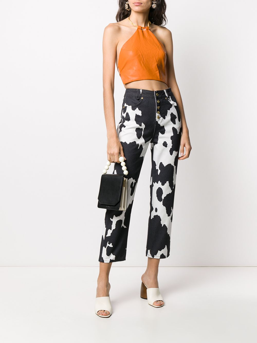 фото House of sunny cow print cropped jeans