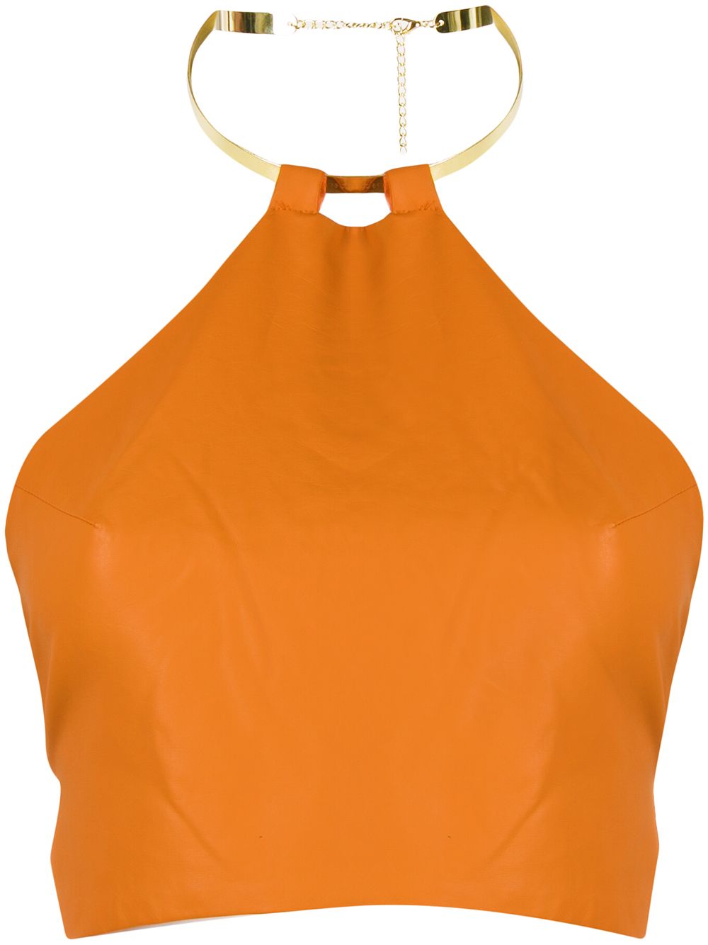 фото House of sunny faux-leather halter top