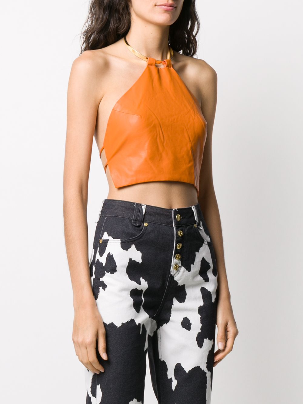 фото House of sunny faux-leather halter top