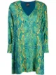 Image 1 of Just Cavalli snakeskin pattern V-neck dress
