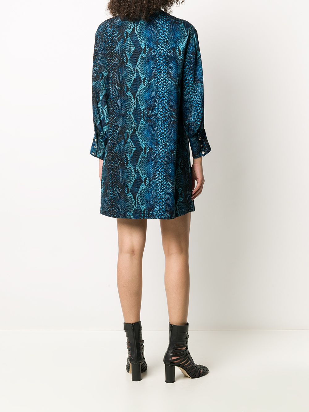 фото Just cavalli платье со змеиным принтом и v-образным вырезом
