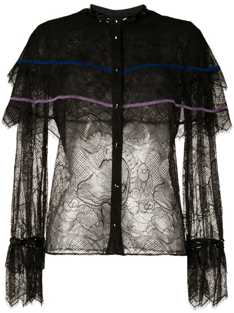 PUCCI blouse volantée en dentelle