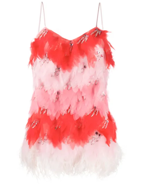 PUCCI haut à détails de plumes