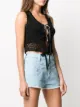 Off-White tied crochet top