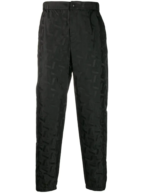 emporio armani all over print track pants
