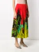 Valentino Mirrored Monkeys Forest pleated skirt