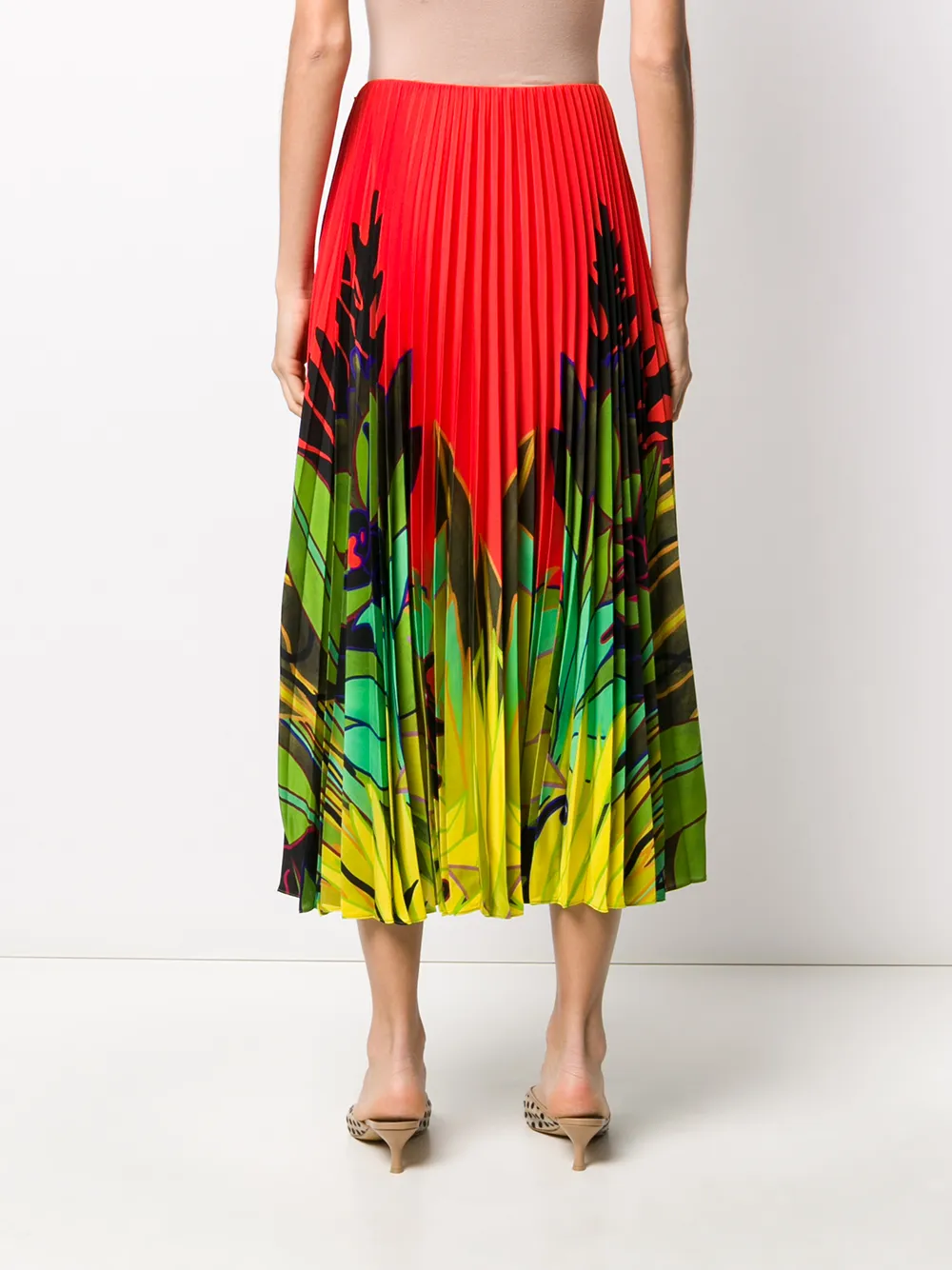Valentino Garavani Plooirok met print Rood