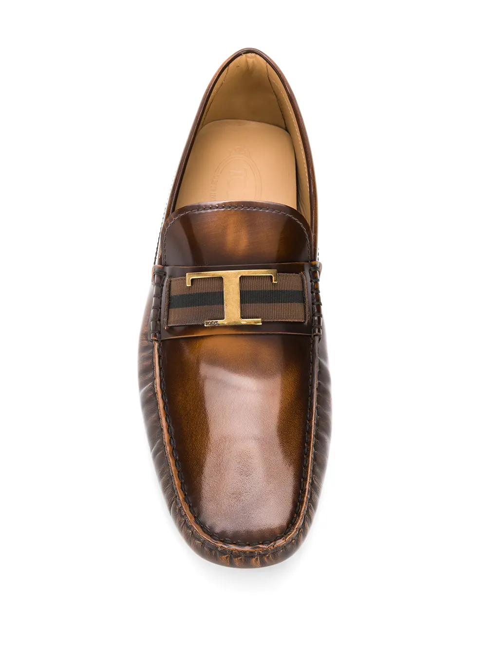 Tod's Loafers met logo Bruin