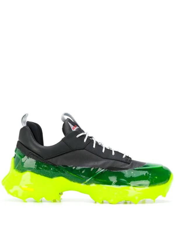 black and green sneakers