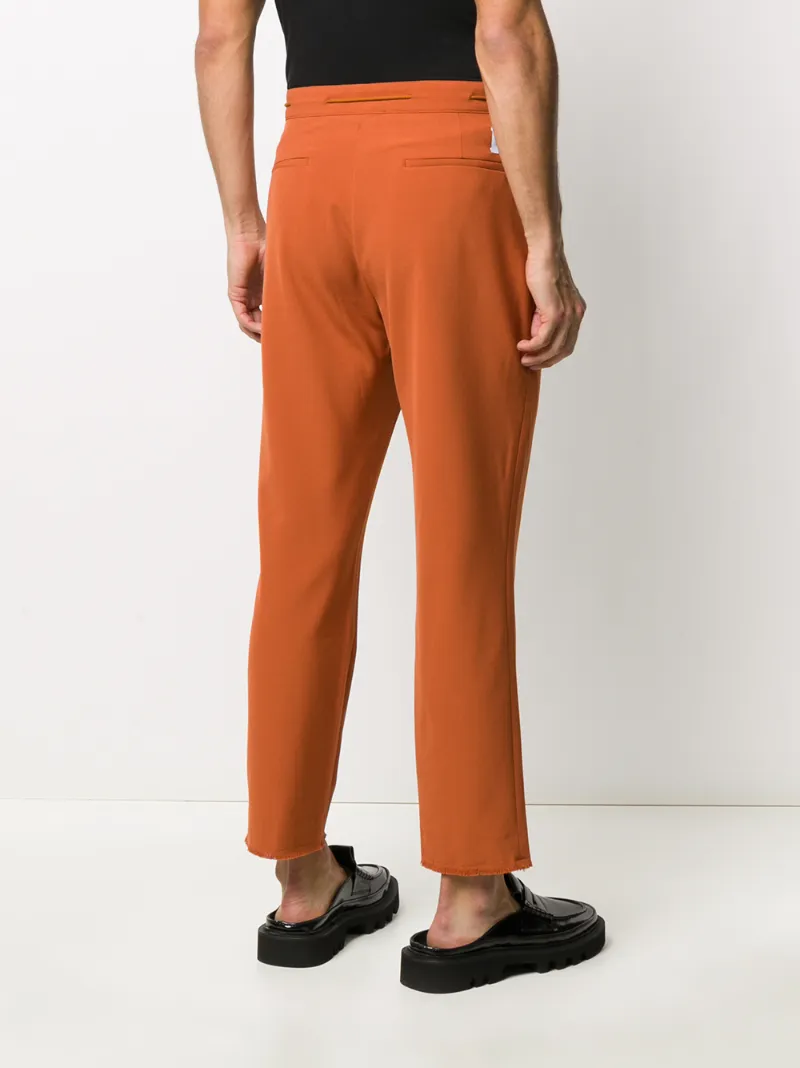 Nanushka Cropped Track Trousers In Orange