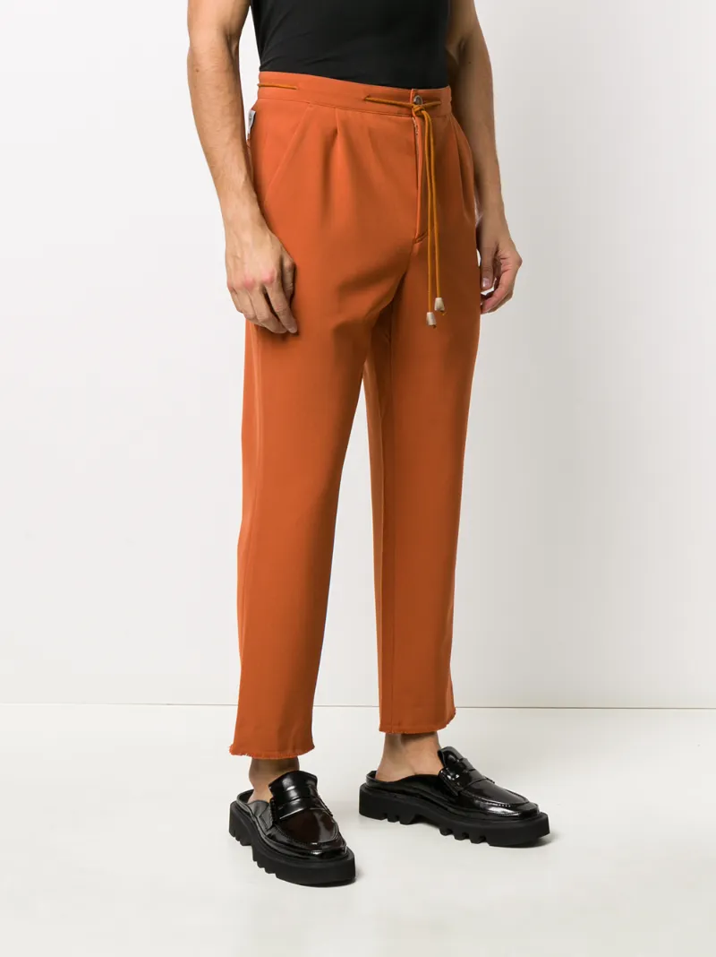 Nanushka Cropped Track Trousers In Orange
