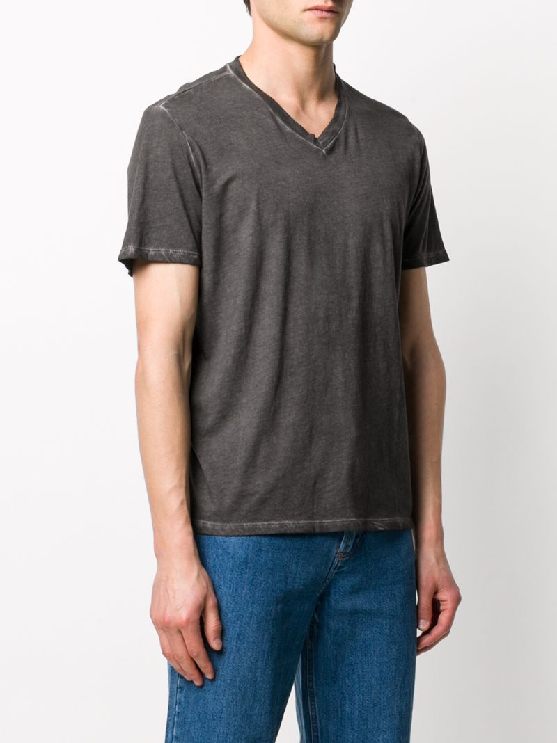 Shop Majestic V-neck T-shirt In Grey