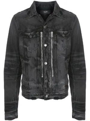 amiri black denim jacket