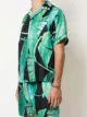 AMIRI banana leaf satin pajama shirt