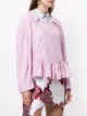 Comme Des Garçons square neck ruffled hem shirt