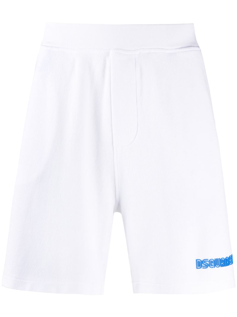 Shop Dsquared2 Joggingshorts Mit Logo-patch In White