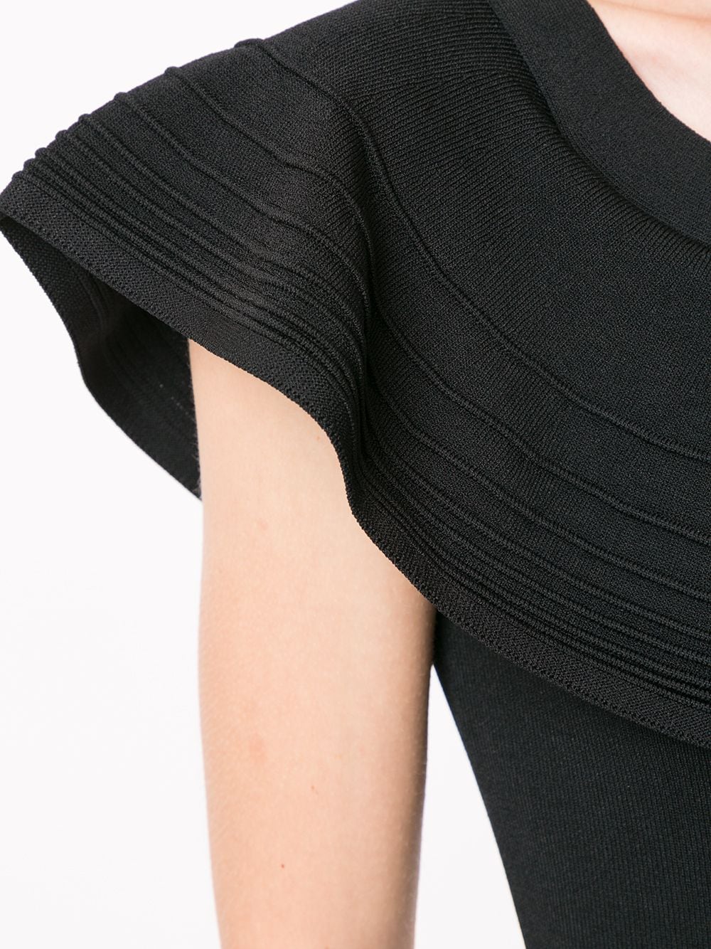 Shop Paule Ka Ruffled Off-shoulder Mini Dress In Black