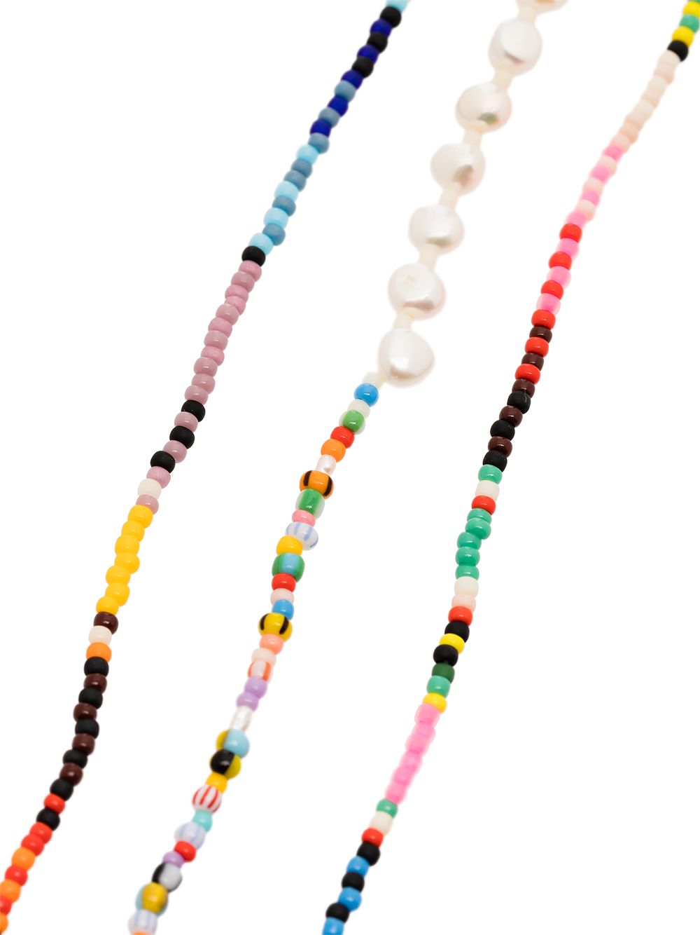 фото Anni lu multicoloured baja and alaia rainbow pearl beaded bracelet set