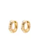 Image 1 of Anni Lu 18kt gold-plated pearl-embellished hoop earrings