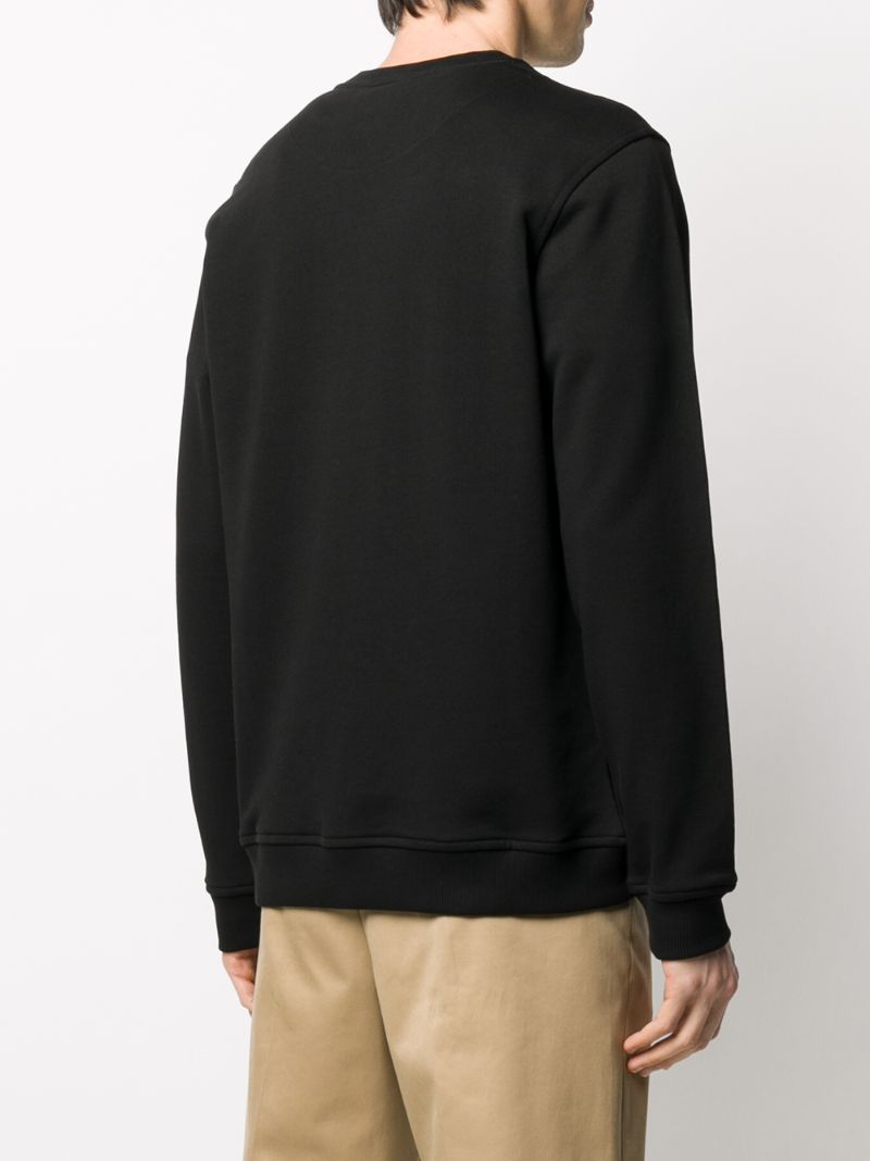 Shop Frankie Morello Silhouette-print Logo Sweatshit In Black