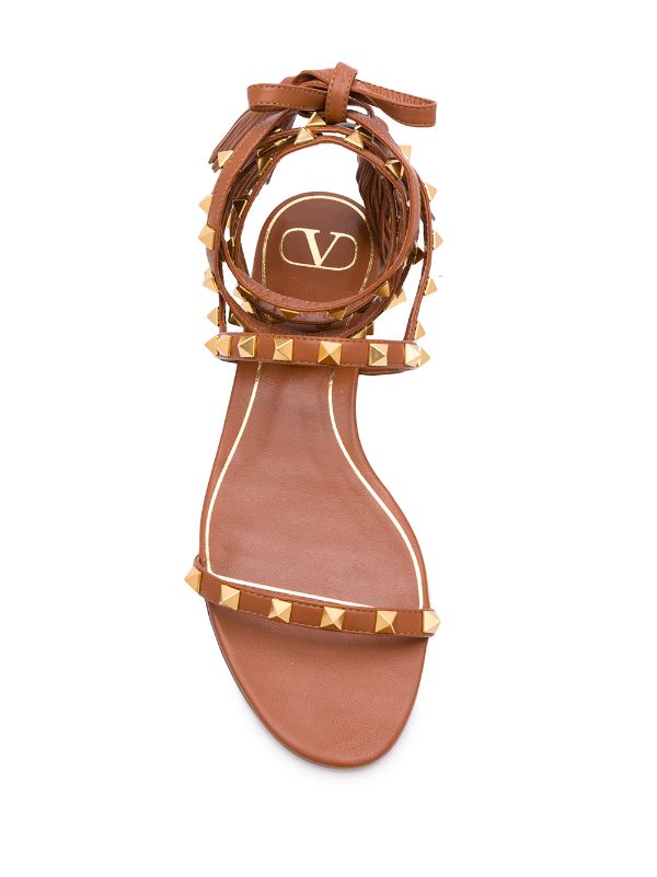 valentino rockstud sandals flat