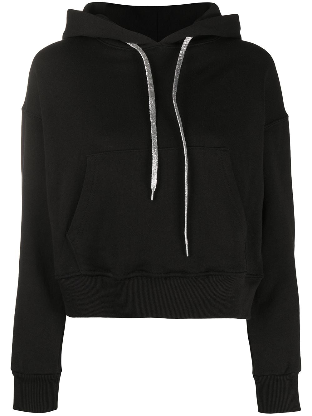 Chiara Ferragni Glitter Water Patch Hoodie In Black