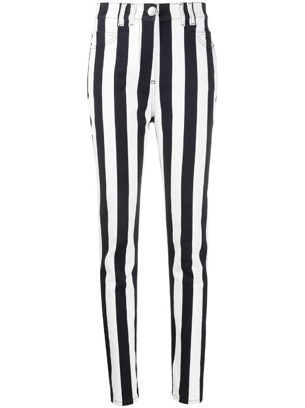 black striped skinny jeans