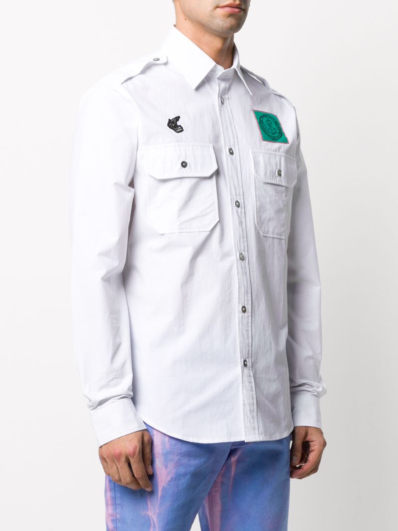 Shop Vivienne Westwood Anglomania Patch Detail Shirt In White